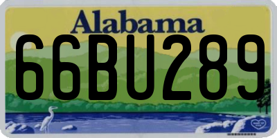 AL license plate 66BU289