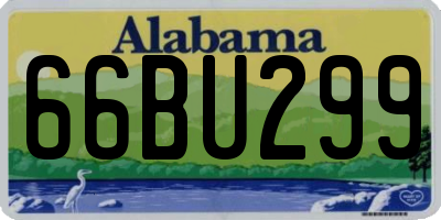 AL license plate 66BU299