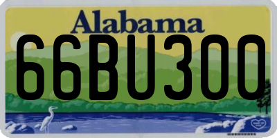 AL license plate 66BU300