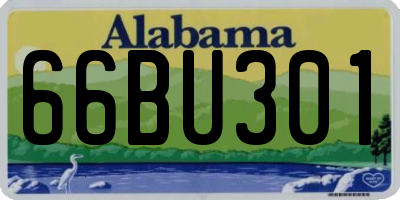 AL license plate 66BU301