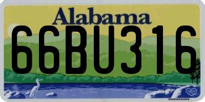 AL license plate 66BU316