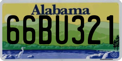 AL license plate 66BU321