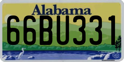 AL license plate 66BU331