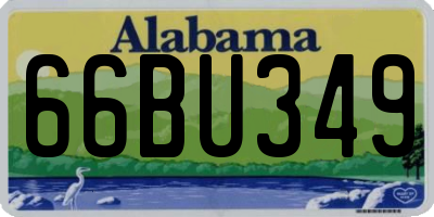 AL license plate 66BU349