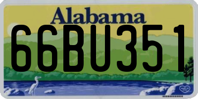 AL license plate 66BU351