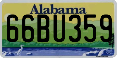 AL license plate 66BU359