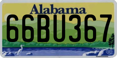 AL license plate 66BU367
