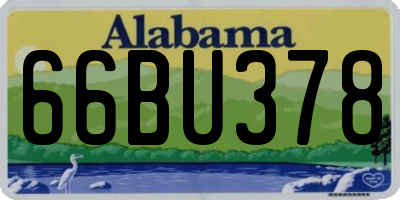 AL license plate 66BU378