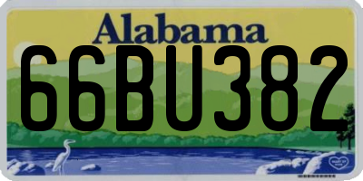 AL license plate 66BU382