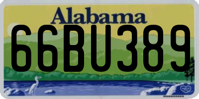 AL license plate 66BU389