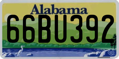AL license plate 66BU392