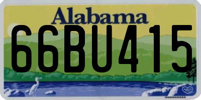 AL license plate 66BU415