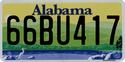 AL license plate 66BU417