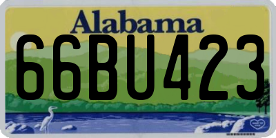 AL license plate 66BU423