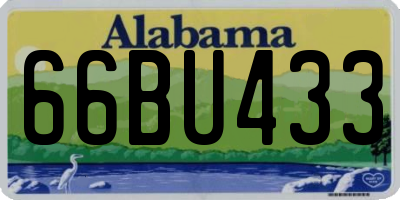 AL license plate 66BU433