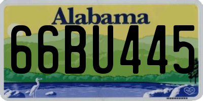 AL license plate 66BU445