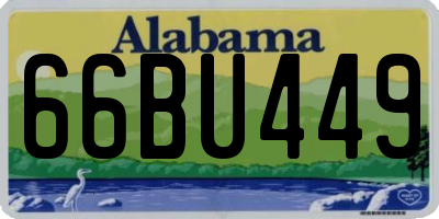 AL license plate 66BU449