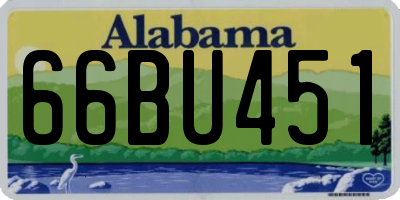 AL license plate 66BU451