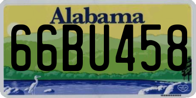 AL license plate 66BU458
