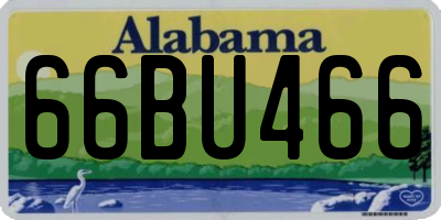 AL license plate 66BU466