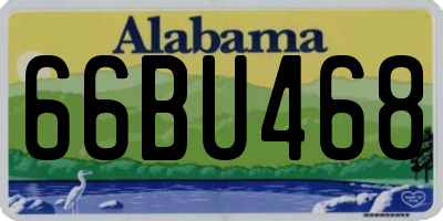 AL license plate 66BU468