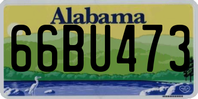 AL license plate 66BU473