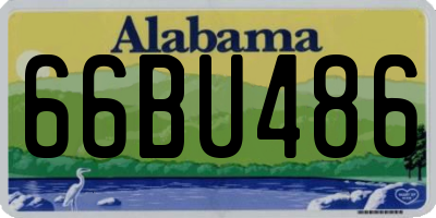 AL license plate 66BU486