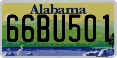 AL license plate 66BU501