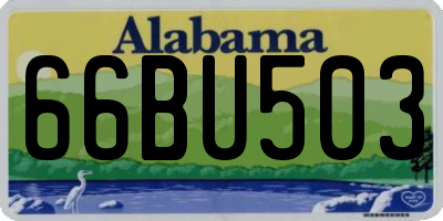 AL license plate 66BU503