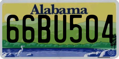 AL license plate 66BU504