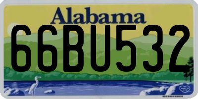 AL license plate 66BU532