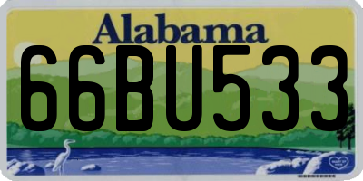 AL license plate 66BU533
