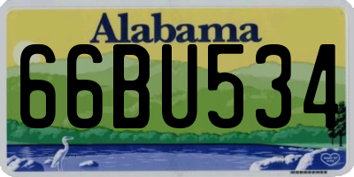 AL license plate 66BU534