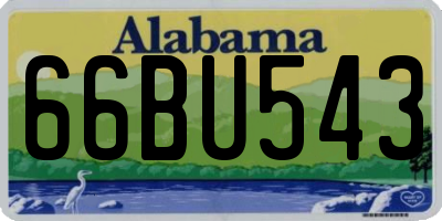 AL license plate 66BU543