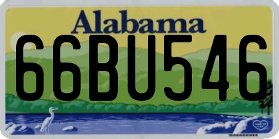 AL license plate 66BU546