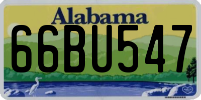 AL license plate 66BU547
