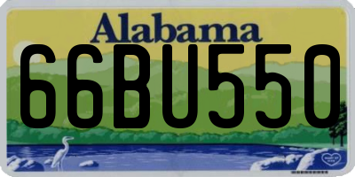AL license plate 66BU550