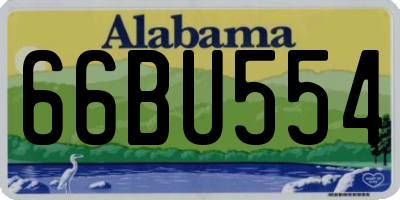 AL license plate 66BU554