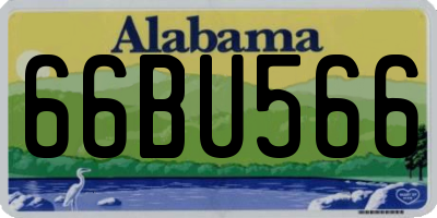AL license plate 66BU566
