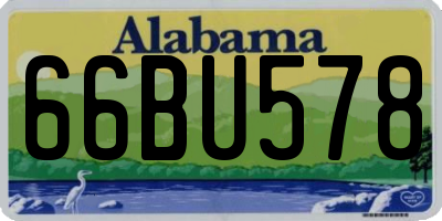 AL license plate 66BU578