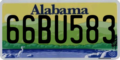 AL license plate 66BU583