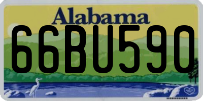 AL license plate 66BU590