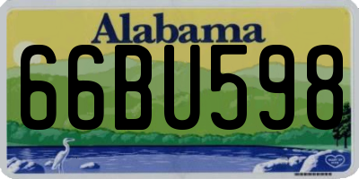 AL license plate 66BU598