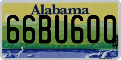 AL license plate 66BU600