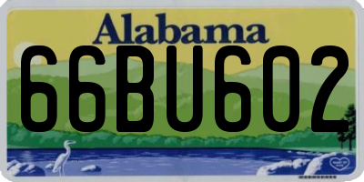 AL license plate 66BU602