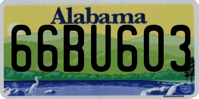 AL license plate 66BU603