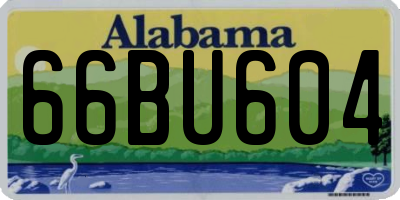 AL license plate 66BU604