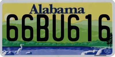 AL license plate 66BU616