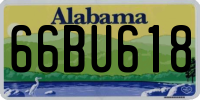 AL license plate 66BU618