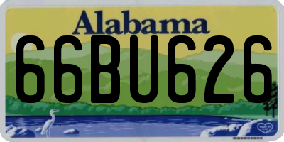 AL license plate 66BU626